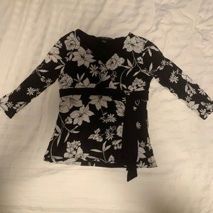 Black and white y2k vintage Style & Co. Petite top